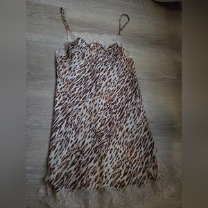 Victoria's Secret Brown Leopard Print Chemise